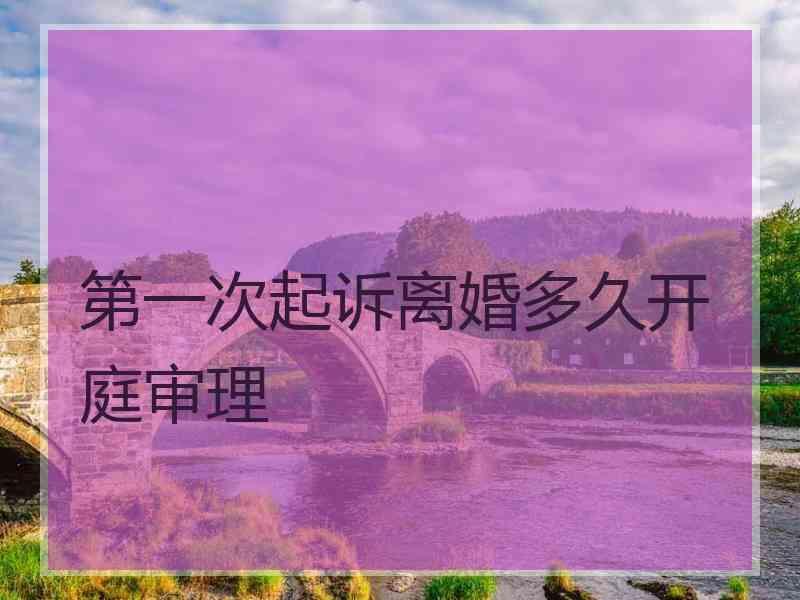 第一次起诉离婚多久开庭审理