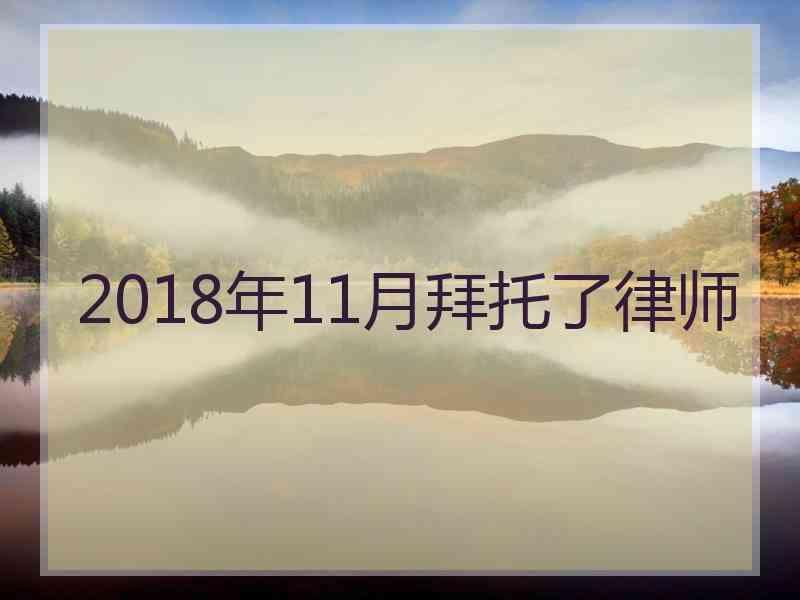 2018年11月拜托了律师