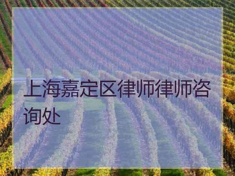 上海嘉定区律师律师咨询处