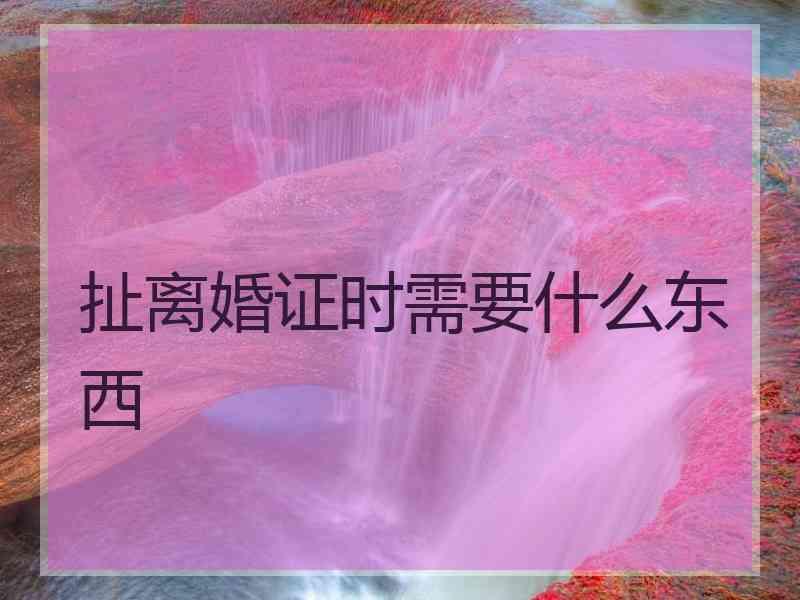 扯离婚证时需要什么东西