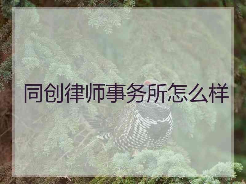 同创律师事务所怎么样