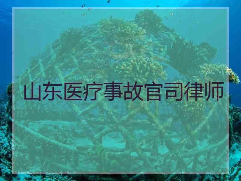 山东医疗事故官司律师
