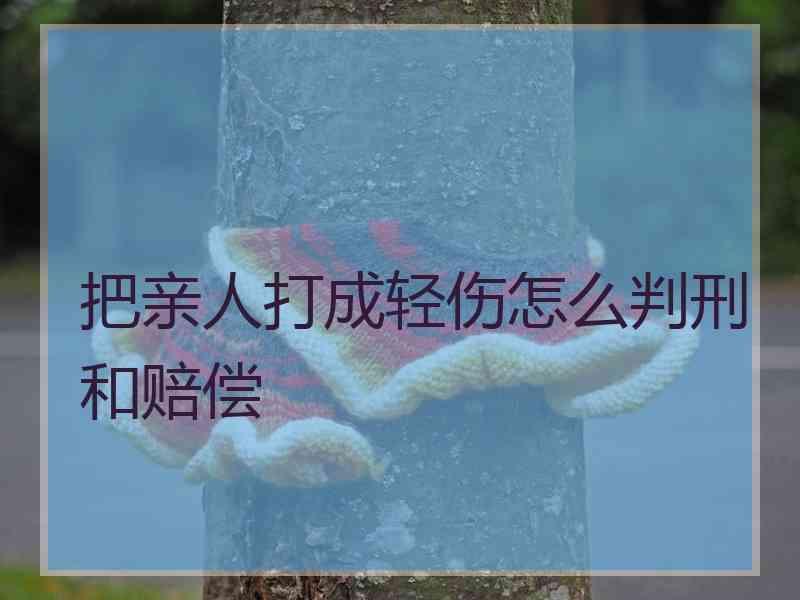 把亲人打成轻伤怎么判刑和赔偿