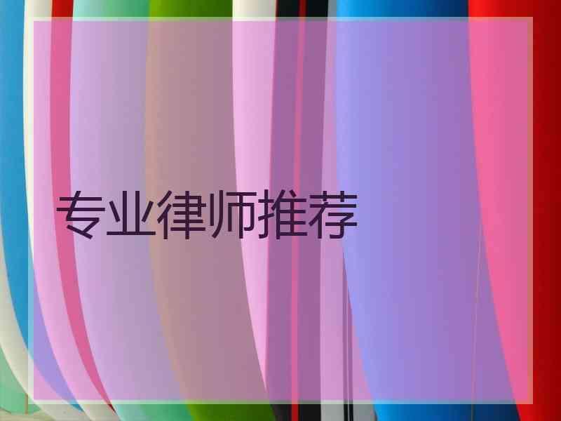 专业律师推荐