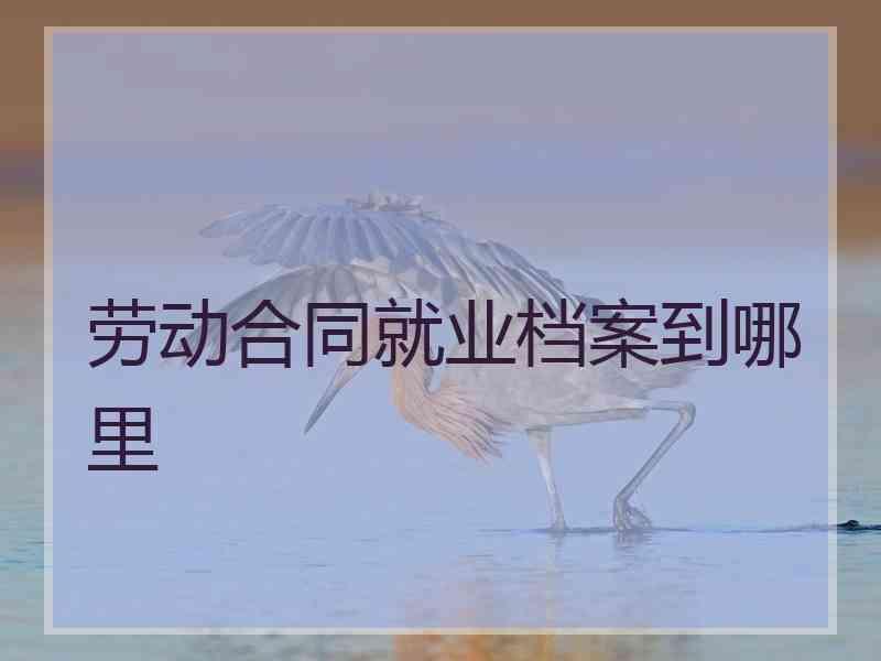 劳动合同就业档案到哪里