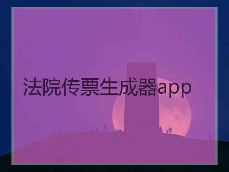 法院传票生成器app