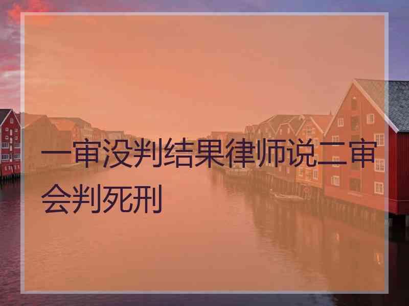 一审没判结果律师说二审会判死刑