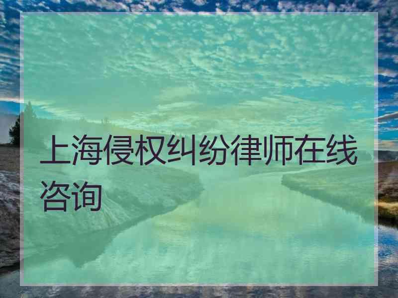 上海侵权纠纷律师在线咨询