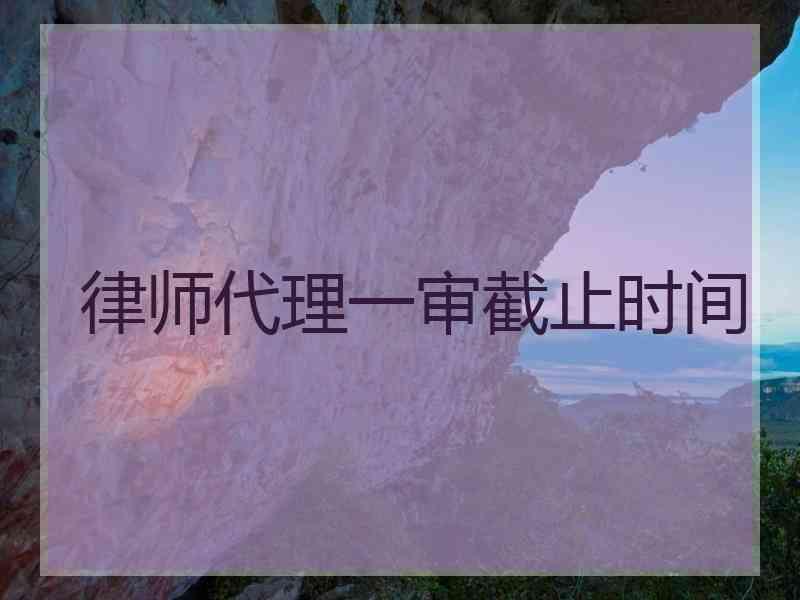 律师代理一审截止时间