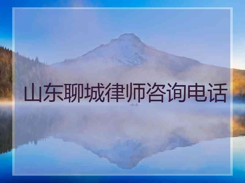 山东聊城律师咨询电话