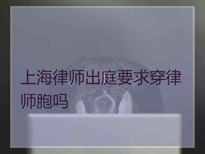 上海律师出庭要求穿律师胞吗