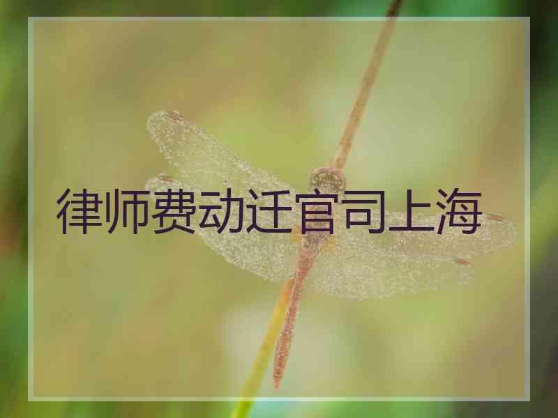 律师费动迁官司上海