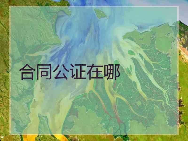 合同公证在哪