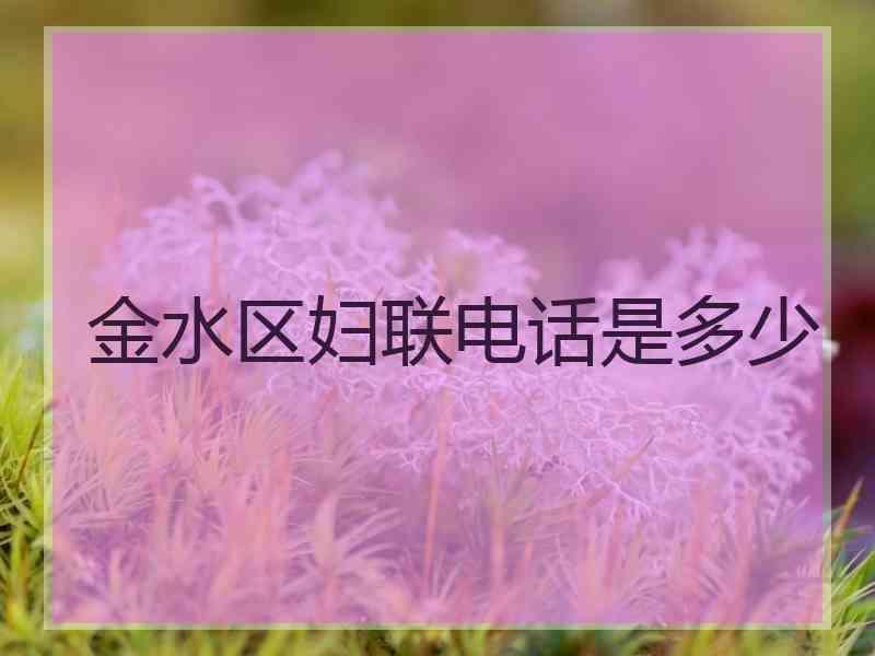 金水区妇联电话是多少