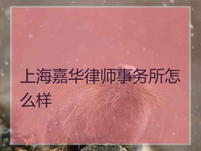 上海嘉华律师事务所怎么样