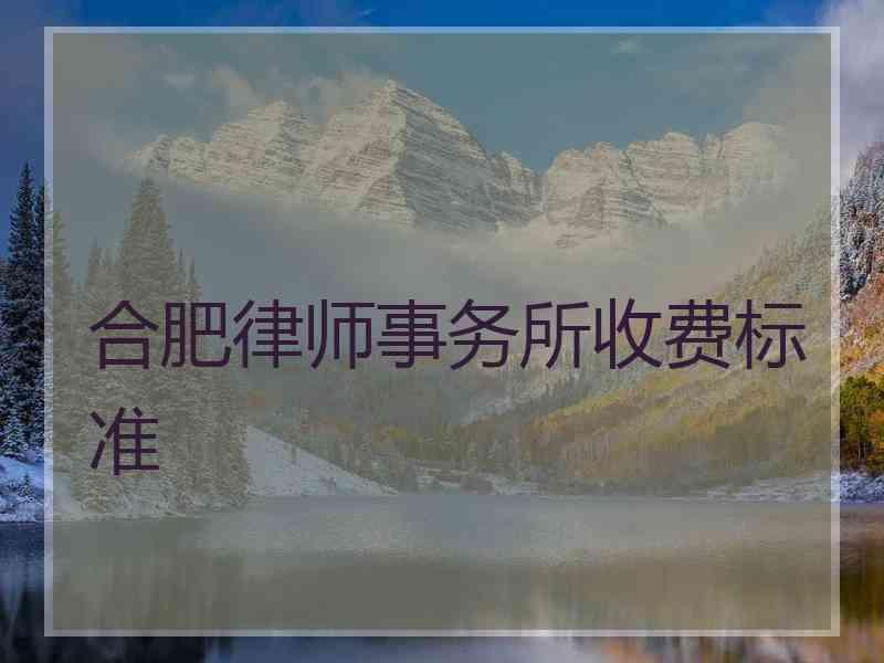 合肥律师事务所收费标准合肥金亚太律师口碑