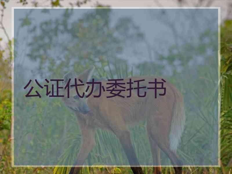 公证代办委托书