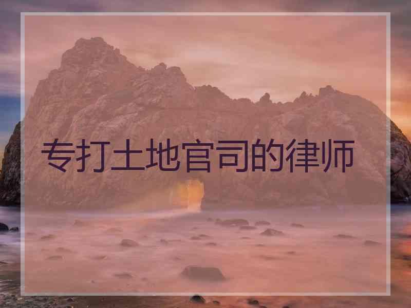 专打土地官司的律师