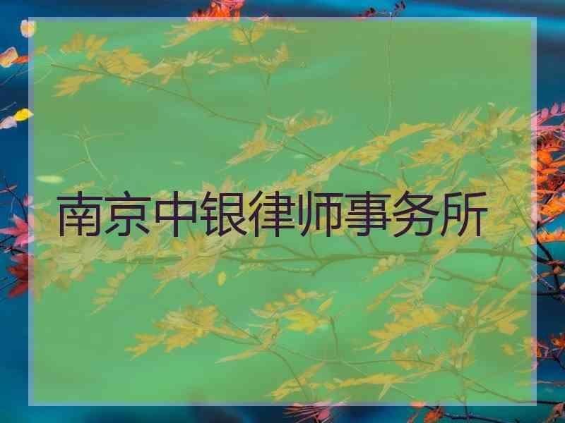 南京中银律师事务所