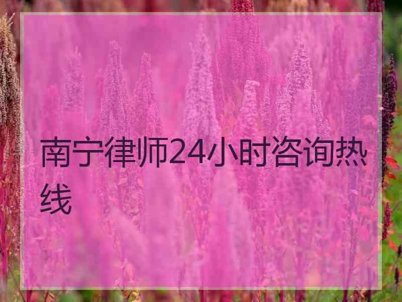 南宁律师24小时咨询热线