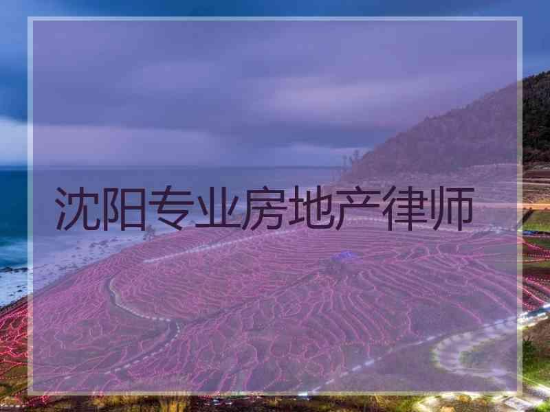 沈阳专业房地产律师