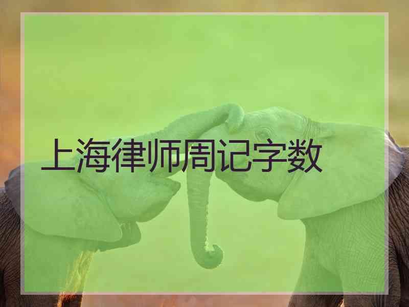 上海律师周记字数