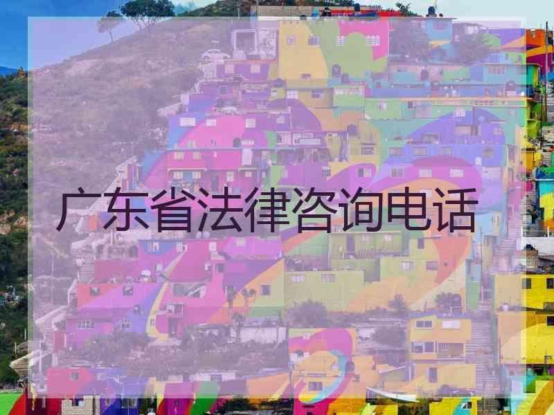 广东省法律咨询电话