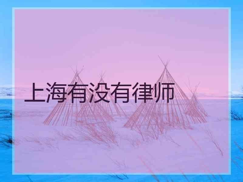 上海有没有律师