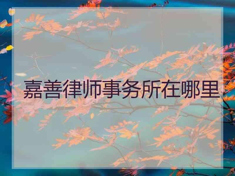 嘉善律师事务所在哪里