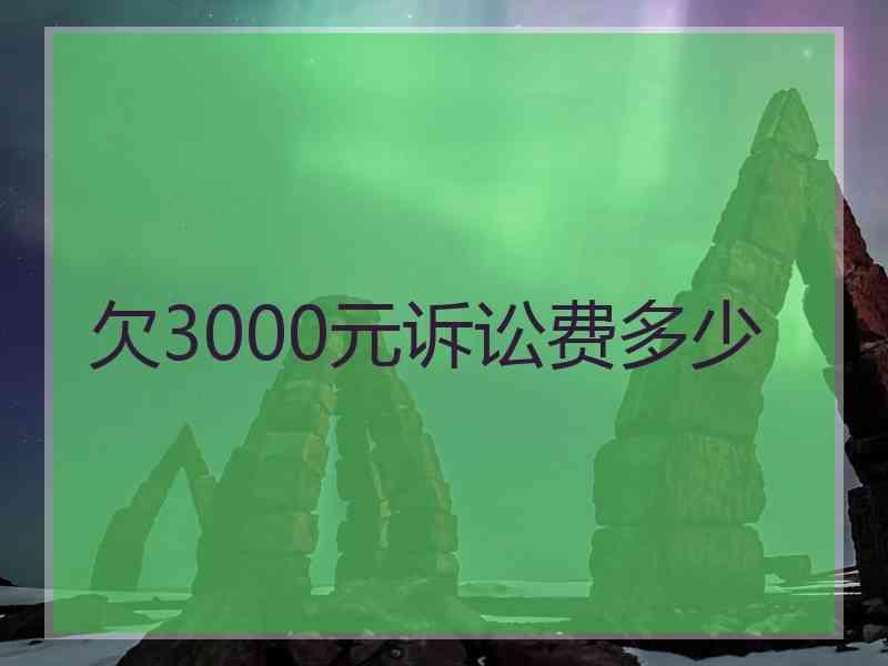 欠3000元诉讼费多少
