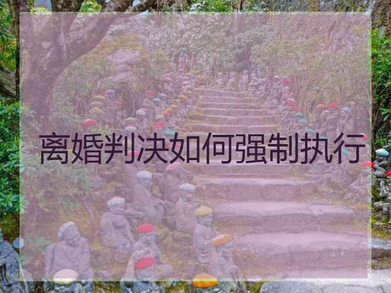 离婚判决如何强制执行