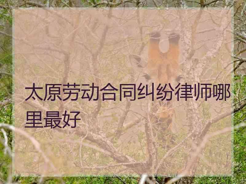 太原劳动合同纠纷律师哪里最好