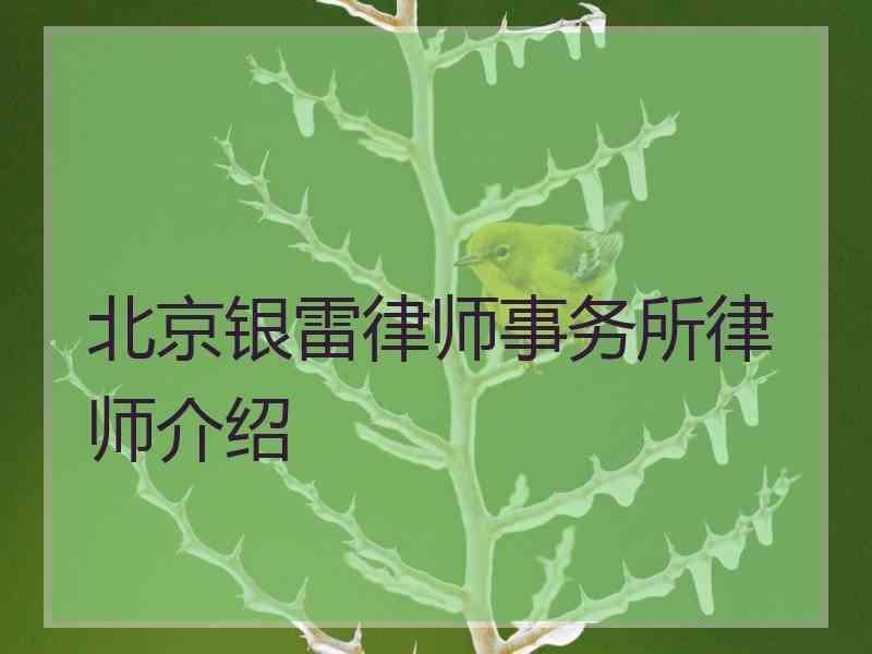 北京律师事务所律师介绍