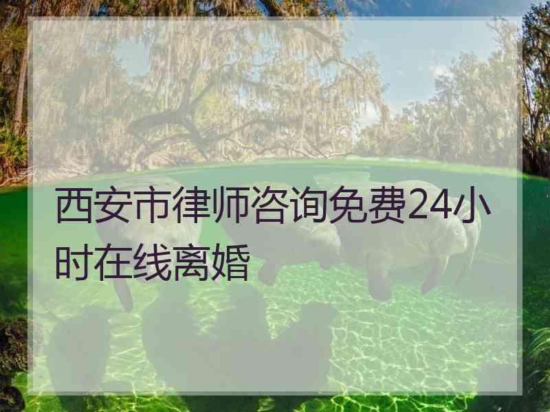 西安市律师咨询免费24小时在线离婚