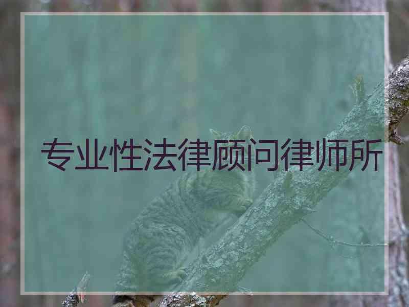 专业性法律顾问律师所