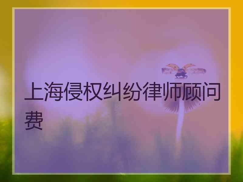 上海侵权纠纷律师顾问费