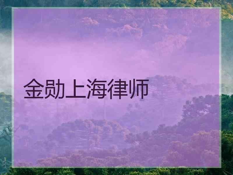 金勋上海律师