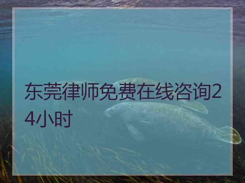 东莞律师免费在线咨询24小时