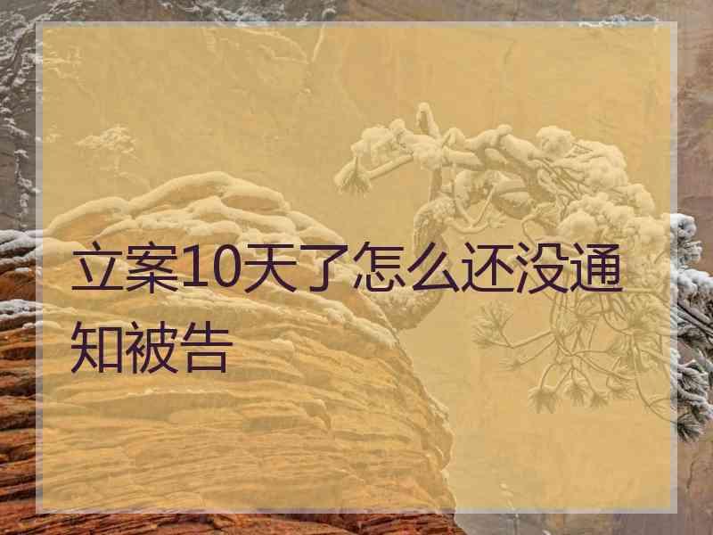 立案10天了怎么还没通知被告