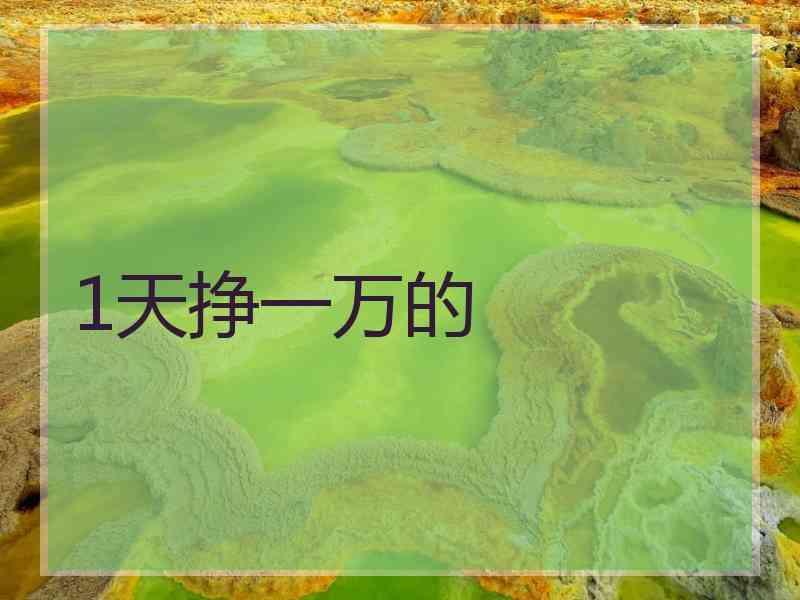 1天挣一万的
