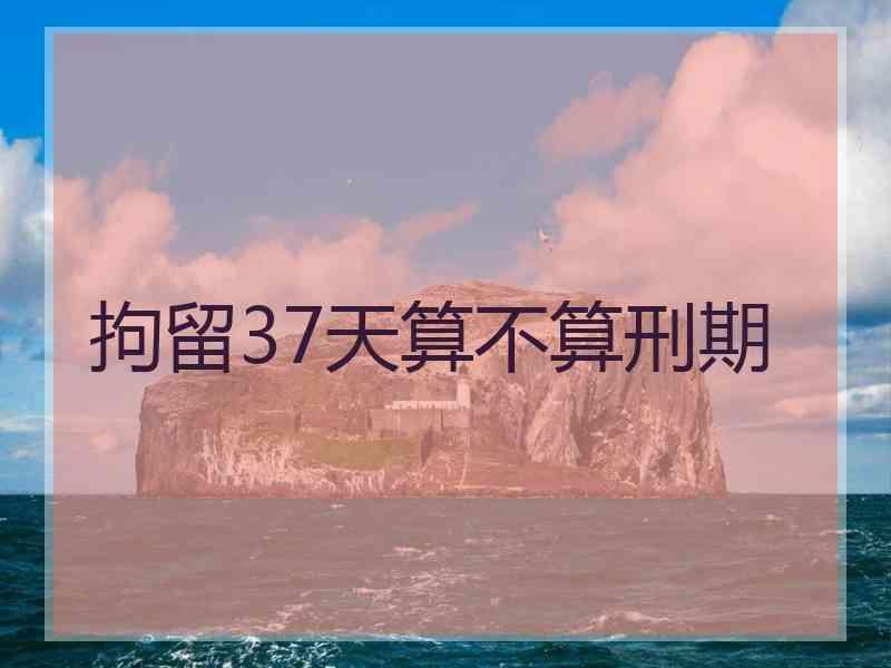 拘留37天算不算刑期