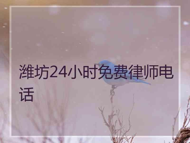 潍坊24小时免费律师电话