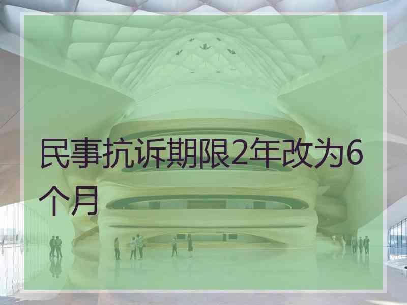 民事抗诉期限2年改为6个月