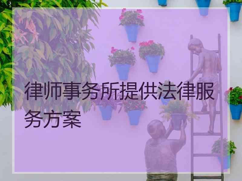 律师事务所提供法律服务方案