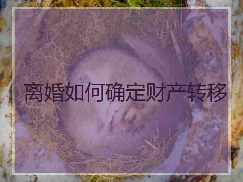 离婚如何确定财产转移