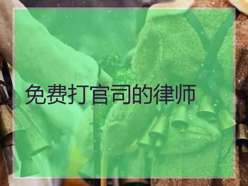 免费打官司的律师