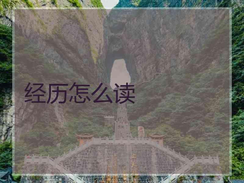 经历怎么读