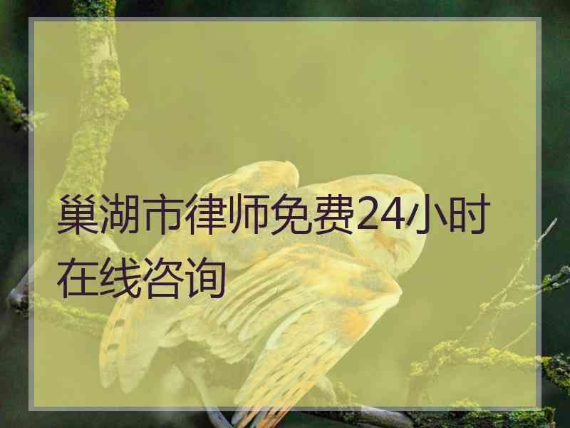 巢湖市律师免费24小时在线咨询