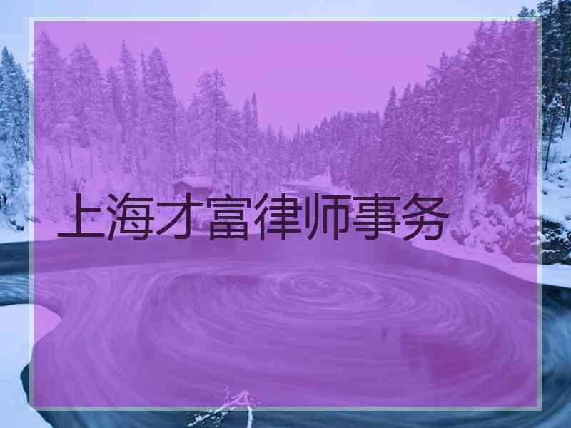 上海才富律师事务