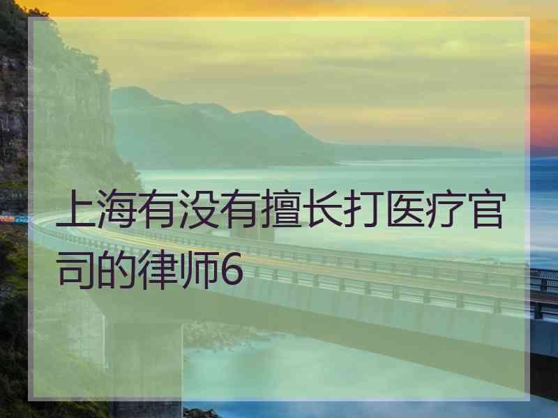 上海有没有擅长打医疗官司的律师6